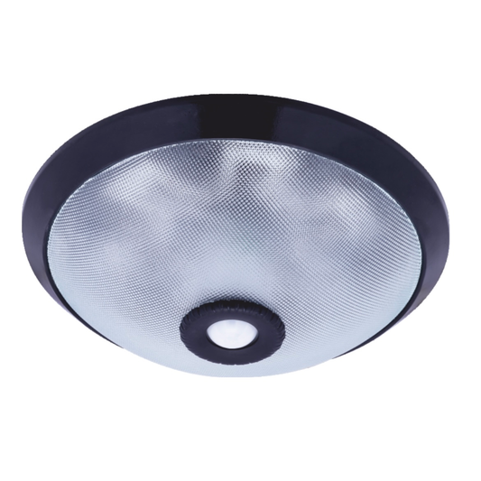 Plafoniera black with PIR motion sensor / Fixture with IR sensor (2xE27)
