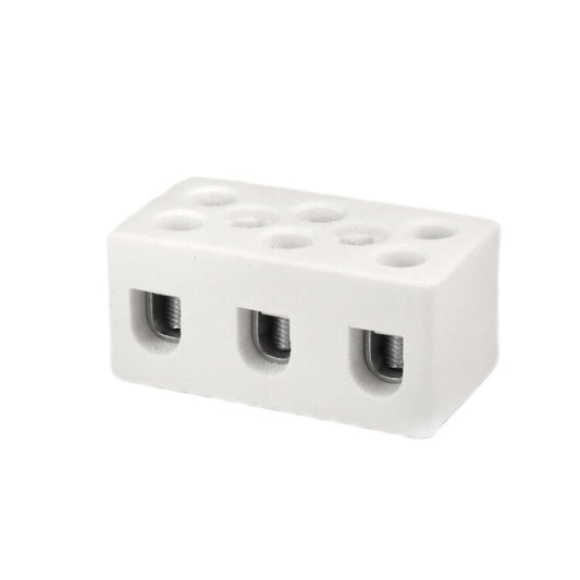 ONKA 6-10mm2 / 3-Coil Steatit / Ceramic / Porcelain Connector - PORCELAIN TERMINAL BLOCK, 1070007
