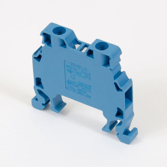 ONKA 2.5mm2 Screw rail connector terminal block DIN rail terminal 2-wire blue, 1010015