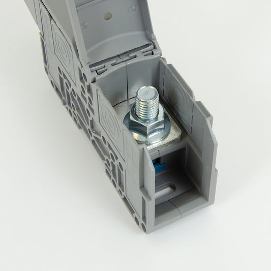 ONKA 150mm2 M12 Screw rail connector terminal block DIN rail terminal with protective cover, grey, 1030088