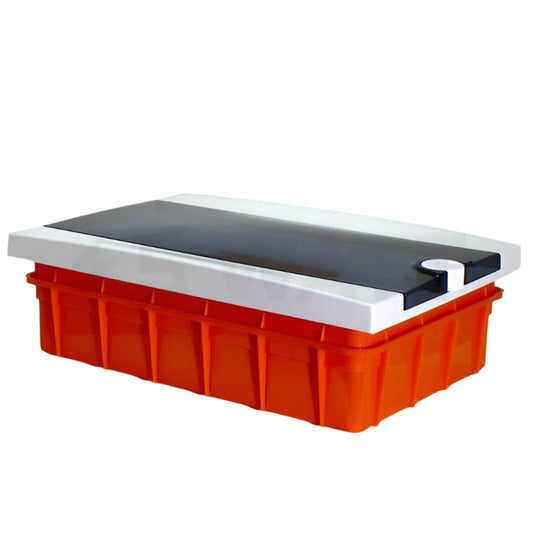 ARS Modular switchboard 12 MOD (12 fuses), plastic flush-mounted switch cabinet, transparent door IP40, 341219