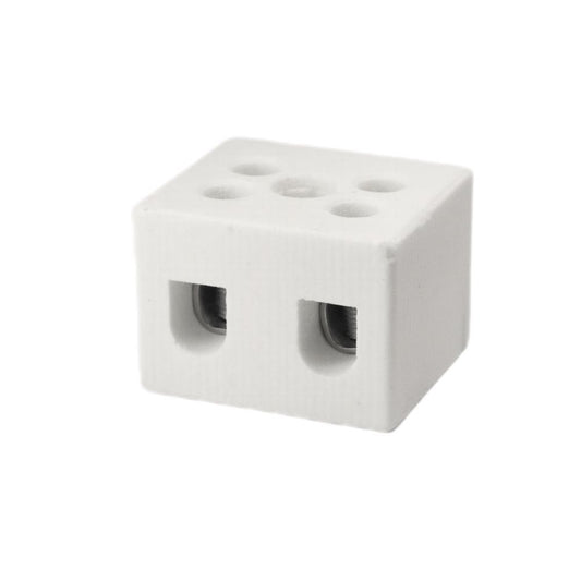 ONKA 0.75-1.5mm2 / 2-Wire Steatite / Ceramic / Porcelain Connector - PORCELAIN TERMINAL BLOCK, 1070001