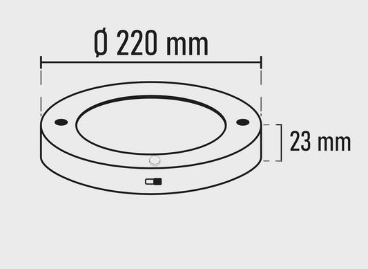 Slim LED 20W Slim ceiling light with PIR motion sensor circular cold white / 6500K YL14-1810