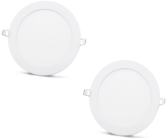 2 pcs SLIM LED panel cold white /6500K 15W / 1350Lm round recessed round (power supply included) 6500K YL10-1500