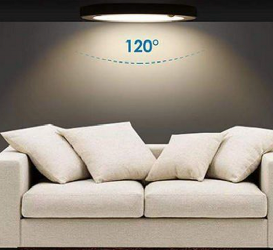 Slim black bezel LED 20W slim ceiling light plafoniera with PIR motion sensor circular cold white / 6500K YL14-1810-S