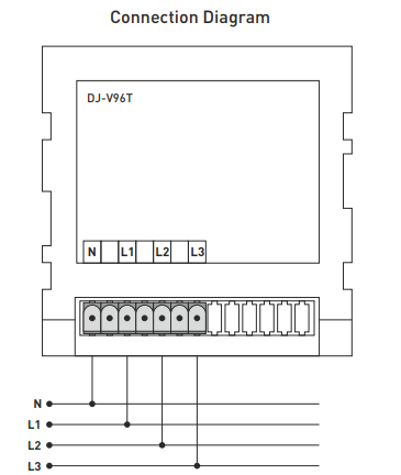 DJ-V96T Panel-mounted digital three-phase voltmeter for AC