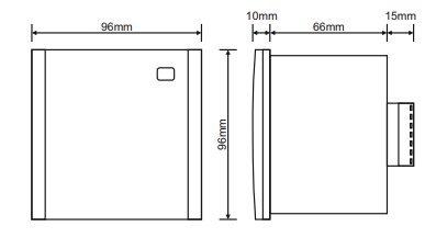 Temperature controller for panel mounting ON-OFF/Proportional , up to 400ºC