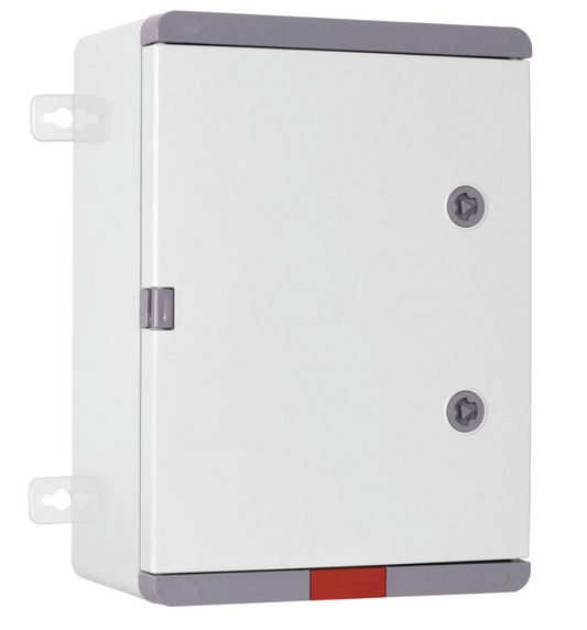 Plastic box IP 67, with grey door, 350x250x150 mm