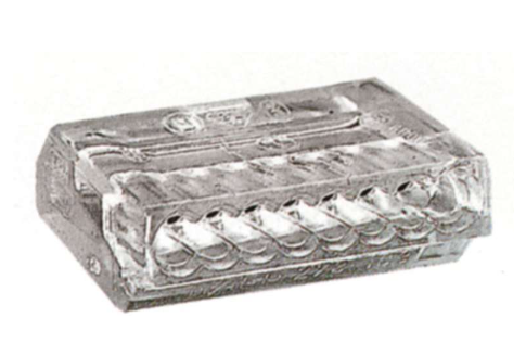 Transparent wire connector Push-in 2,5 mm², 8-pole