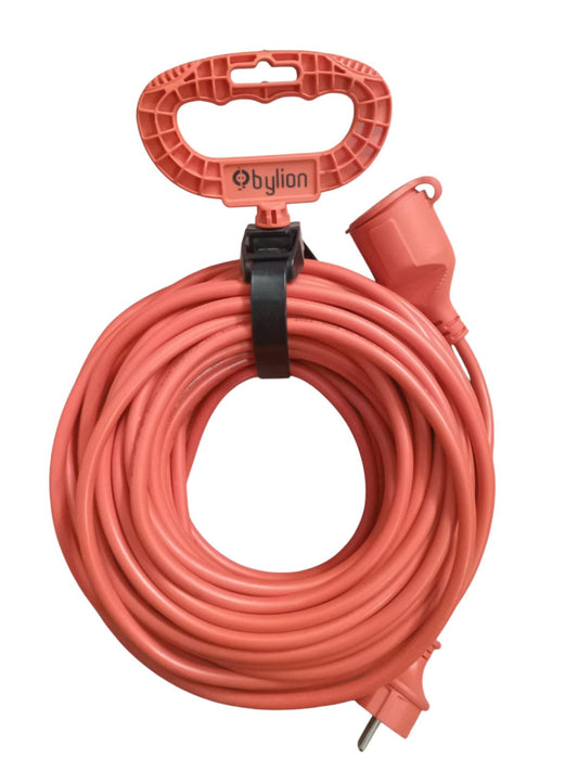15 m, 16A extension copper cable 3x1,5mm2, IP44 with plug connector, French type