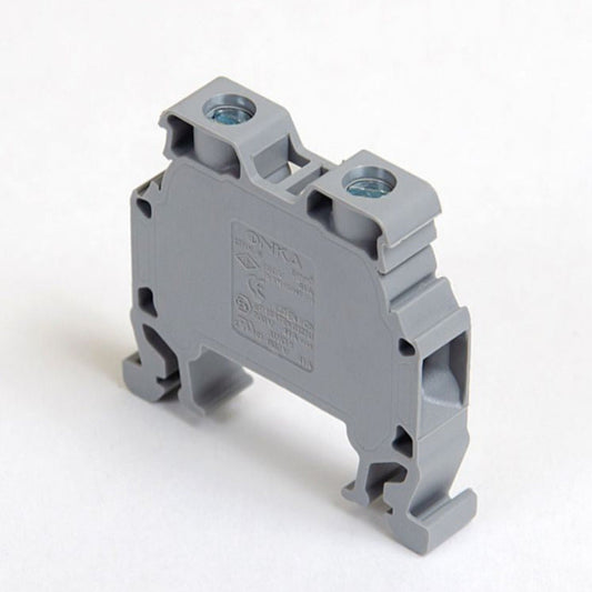 ONKA 6mm2 Screw rail connector terminal block DIN rail terminal 2-wire grey, 1010032