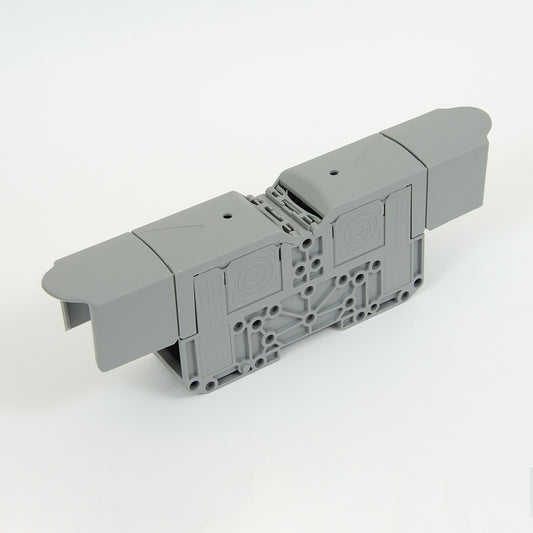 ONKA 120mm2 M10 Screw rail connector terminal block DIN rail terminal with protective cover, grey, 1030073