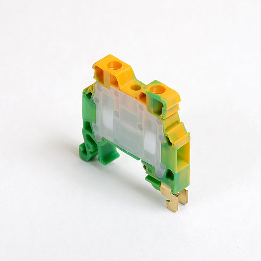 ONKA 10mm2 PE Screw rail connector terminal block DIN rail terminal 2-wire grey, 1010221