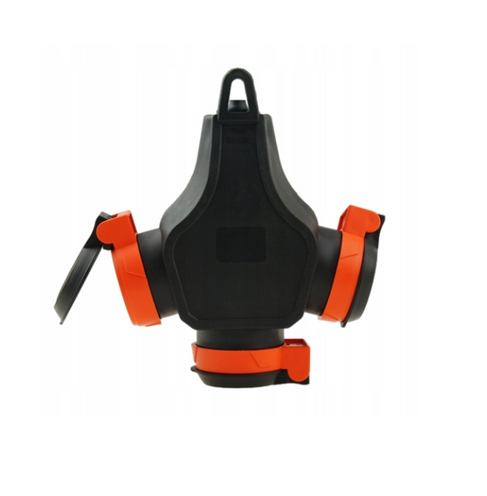 French-type rubber T-branch with 3 sockets 3WHS-E