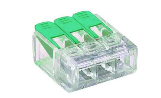 Push-in spring-loaded connection clamp, 3-pole