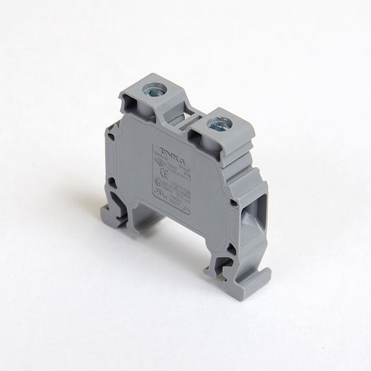 ONKA 10mm2 Screw rail connector terminal block DIN rail terminal 2-wire grey, 1010042