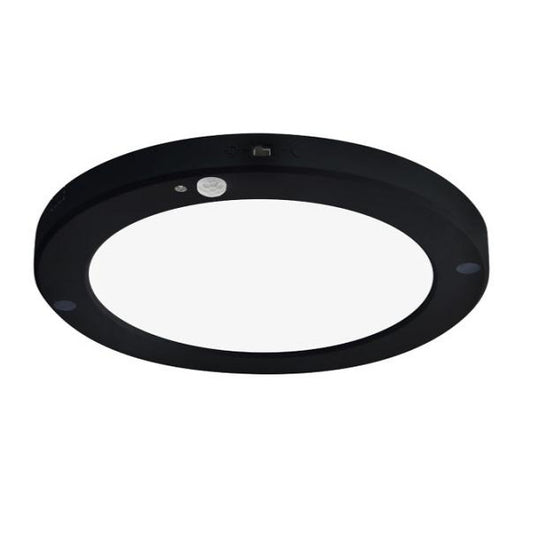 Slim black bezel LED 20W slim ceiling light plafoniera with PIR motion sensor circular cold white / 6500K YL14-1810-S