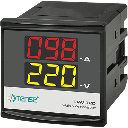 DAV-72D panel mount digital ammeter and voltmeter for AC 100 amps, 150V