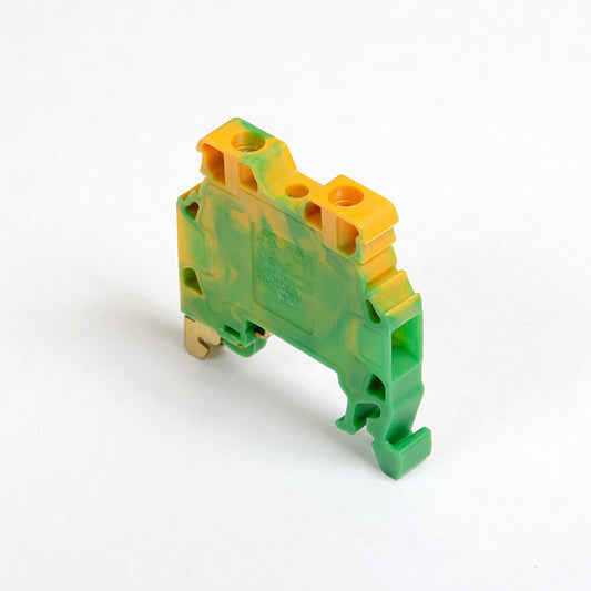 ONKA 4mm2 PE Screw rail connector terminal block DIN rail terminal 2-wire grey, 1010220