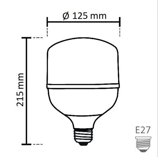 NOAS 50W (350W) LED bulb TORCH type, Cold white / 6500K, 4290 Lm, YL95-5001