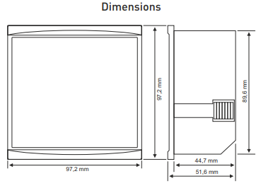 DJ-V96T Panel-mounted digital three-phase voltmeter for AC