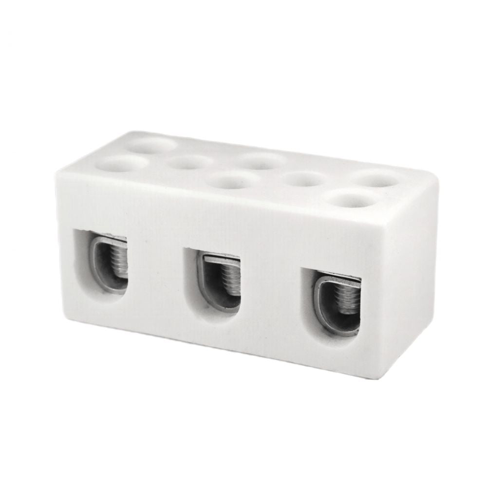 ONKA 25mm2 / 3-Coil Steatit / Ceirmeach / Porcelain Conneector - BLOICHE TEIRMINEIL PORCELAIN, 1070013