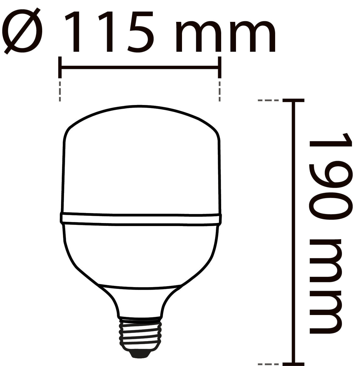 NOAS 40W (300W) LED bulb TORCH type, Warm white / 3200K, 3600 Lm, YL95-4002