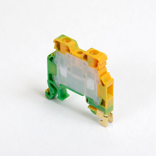 ONKA 2,5mm2 PE Screw rail connector terminal block DIN rail terminal 2-wire grey, 1010219