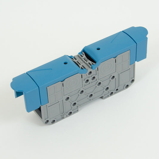 ONKA 95mm2 M8 Screw rail connector terminal block DIN rail terminal with protective cover, blue, 1030062