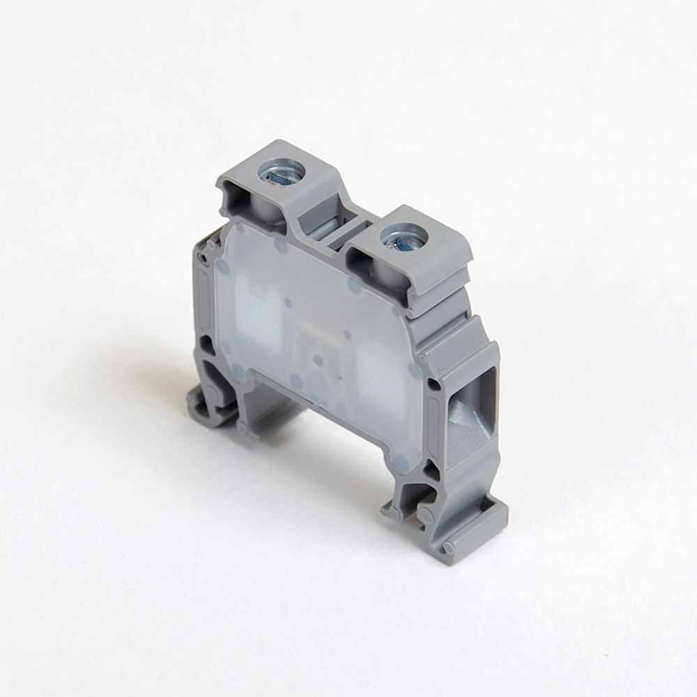 ONKA 10mm2 Conneoir raile scriú bloic téarma DIN raile 2-sreang liath, 1010042