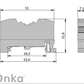 ONKA 4mm2 PE spring rail connector terminal block DIN rail terminal 2-wire grey, 1020299