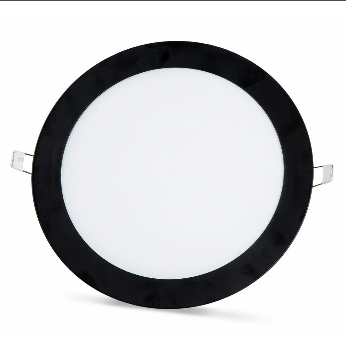 2 pcs - SLIM LED panel black frame cold white /6500K 18W / 1620Lm round recessed round (power supply included) 6500K YL10-1800-S