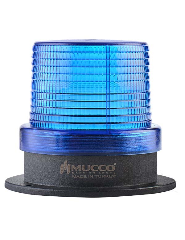 MUCCO SNT-915-B-4 90 diameter 5 light modes 10 melodic SMD LEDs with buzzer 12-24V AC/DC blue roof lamp
