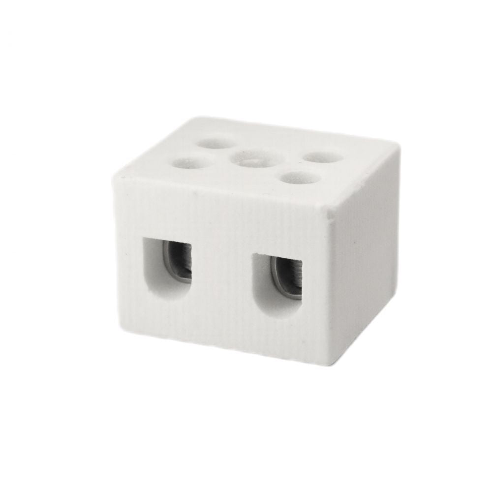 ONKA 0.75-1.5mm2 / 2-Wire Steatite / Ceramic / Porcelain Conneector - BLOC TEIRMINEAL PORCELAIN, 1070001