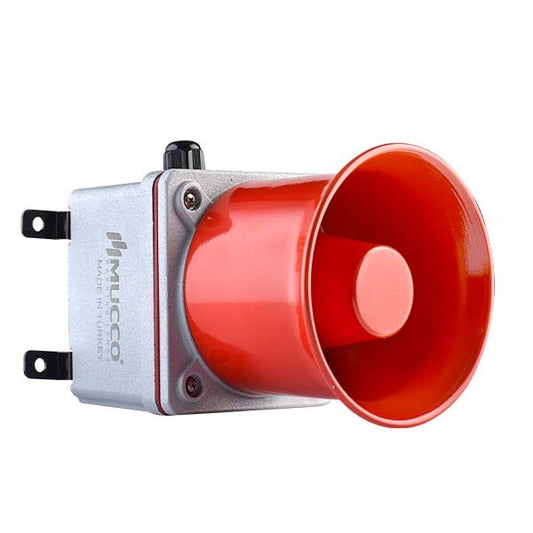 ES120 Heavy Duty horn, die-cast metal, 7 tones, 85-250 V AC/DC