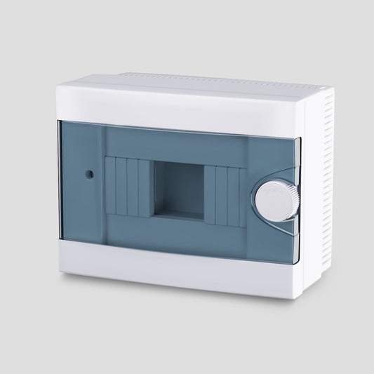 ARS Modular switchboard 2-6 MOD (6 fuses), surface-mounted switch cabinet, plastic, transparent door IP40, 341212