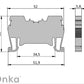 ONKA 2,5mm2 conector raile spring 2-thaobh grey, 1020013