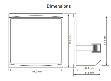 Digital Current Indicator Three Phase Panel Ammeter Three Phase Built-in