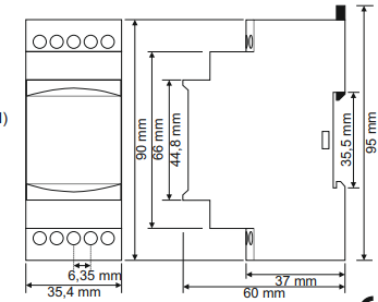 Frequency counter DIN frequency meter digital 1-400Hz panel meters