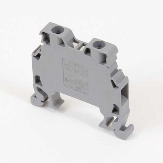 ONKA 1.5mm2 Screw rail connector terminal block DIN rail terminal 2-wire grey, 1010002
