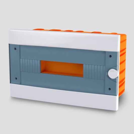 ARS Modular switchboard 16 MOD (16 fuses), plastic flush-mounted switch cabinet, transparent door IP40, 346125