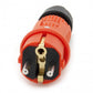 Orange rubber plug IP54, for cable, double ground, 2P+Z, REF-O , 16 amps 250 volts, manufacturer Bylion