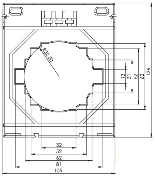 TK80 - Current measuring transformer 1500/5