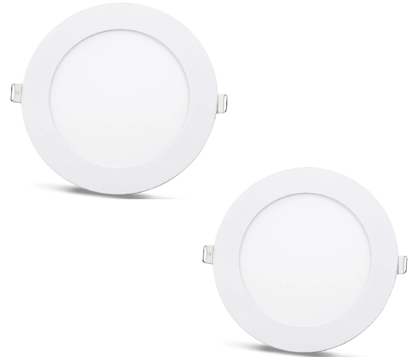 2 píosa - Painéal SLIM LED bán 12W / 180Lm cruinn suiteáilte (soláthar cumhachta san áireamh) 4000K YL10-1207