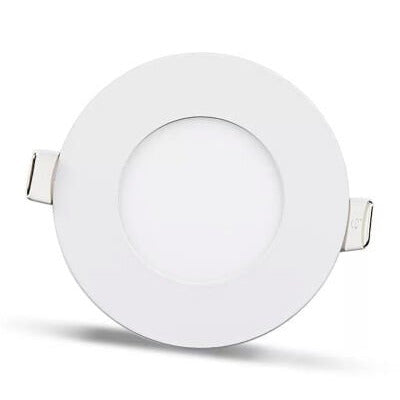 2 pcs - round LED panel 3W / 270Lm white circular recessed (power supply included) 4000K YL10-0307