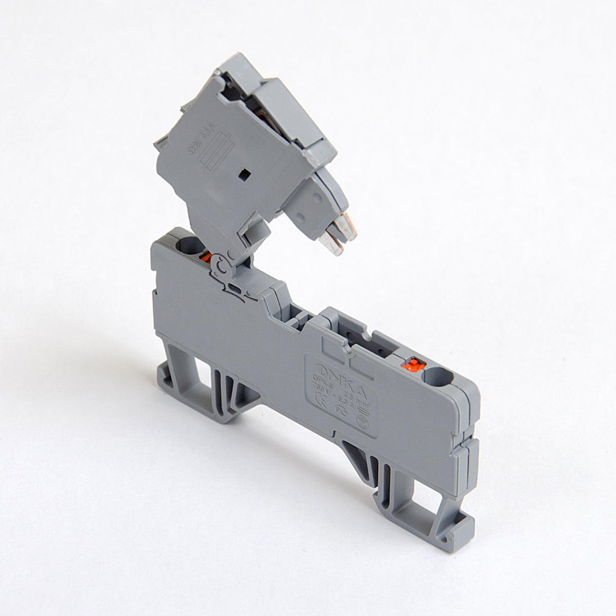 ONKA 2.5mm2 screw connection fuse terminal block (fuse not included) grey, 1020223
