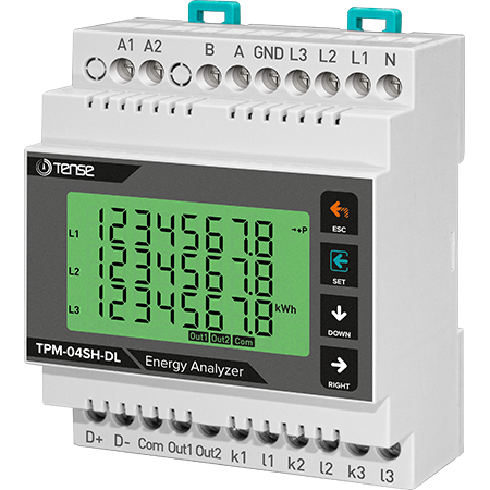 Network analyzer panel current, voltage, frequency, power, energy, RS485
