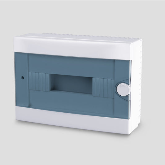 ARS Modular switchboard 12 MOD (12 fuses), surface-mounted switch cabinet, plastic, transparent door IP40, 341218