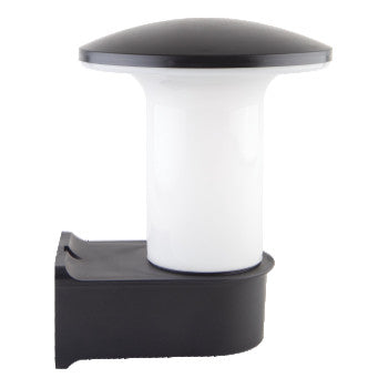 Garden outdoor wall mounted mushroom light, E27 25cm black plastic