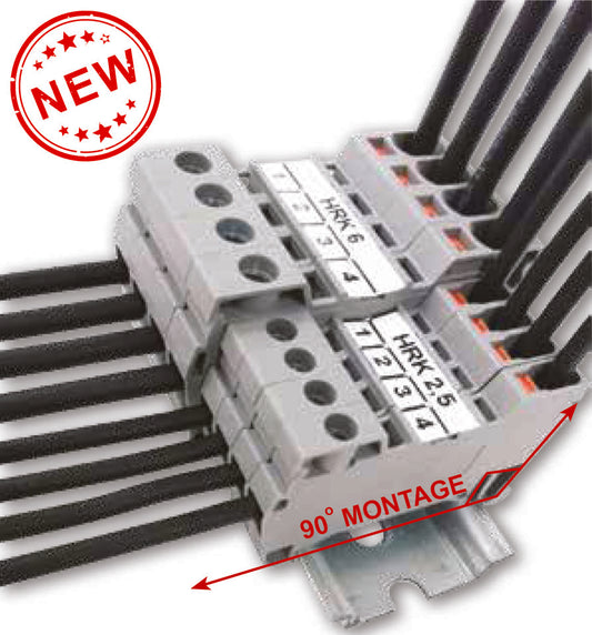 ONKA 2.5mm2 Hybrid Screw / Spring Rail Terminal Block Terminal Block DIN Rail Terminal Block 2-wire grey, 1040002
